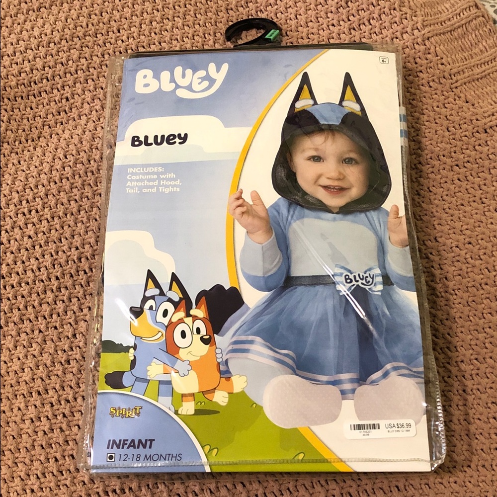 Spirit Bluey Costume - Light Blue, Navy & Orange